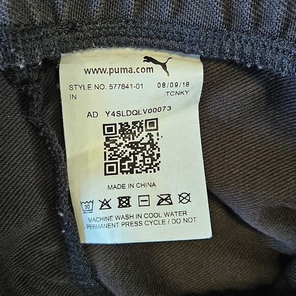 Scuderia Ferrari Puma Jogger Track Pant Size Medium 577841-01 Race Sweats Black - Picture 16 of 16